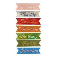 PREORDER Days of the Week Hair Clips